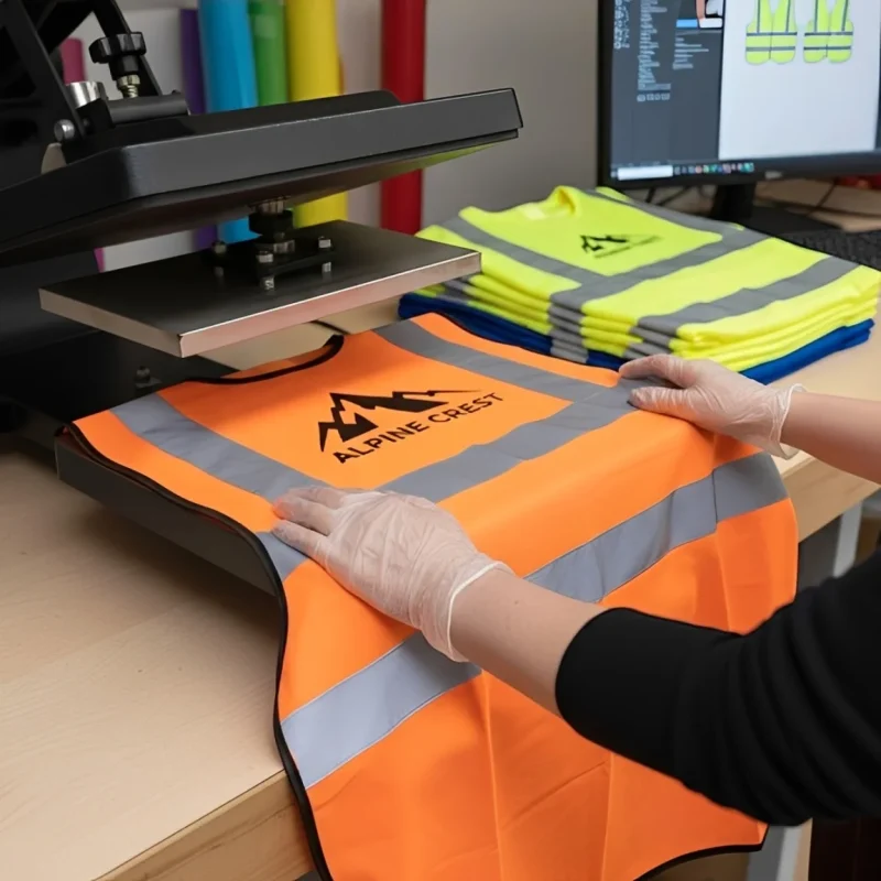 Print Mint Hi-Vis Vest Printing